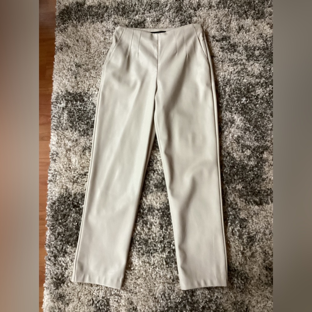 Dynamite Faux Leather Off-White Pants